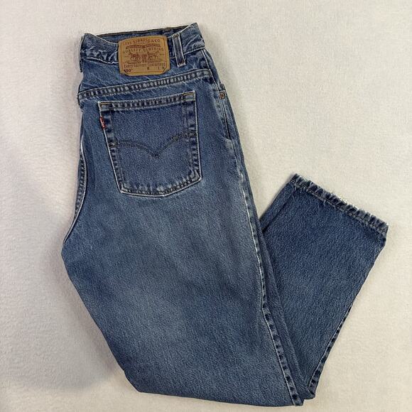Vintage Levis 550 Jeans Womens 16 Relaxed Fit Tapered Leg Made in USA 90s Denim - Picture 1 of 16